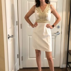 White & Gold Lilly Pulitzer Dress